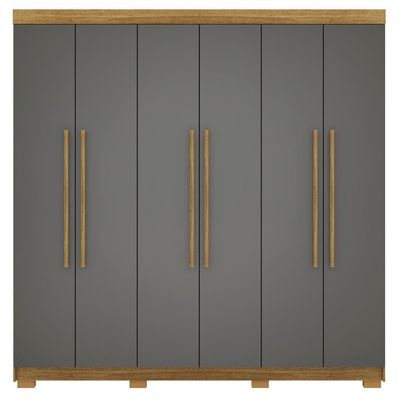 Guarda Roupa Casal 6 Portas 2 Gavetas 218 Cm 10037 Vlr Nature Alasca