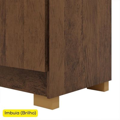 Guarda Roupa Casal 6 Portas 2 Gavetas Espelho 218 Cm Vlr Imbuia