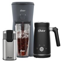 Kit Completo Café Gelado Cafeteira Espumador Moedor Elétrico Oster 220V