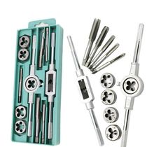 Jogo Tarracha Cossinete Macho Femea Kit 12 Peças Pente Abre Rosca Aco Madeira Aluminio Profissional