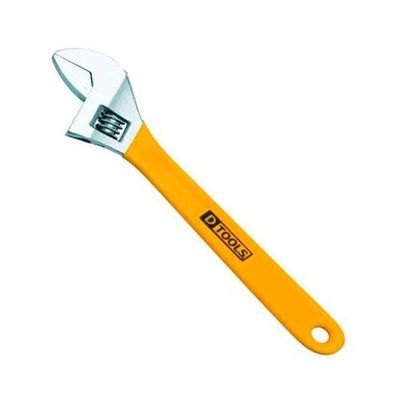 Chave Inglesa 8'' Cabo Emborrachado - Dtools - Medidor Lateral Em Milímetros