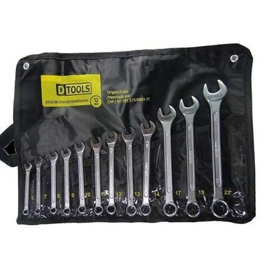 Jogo De Chave Combinada 6 A 22mm (12 Peças) Cromo Vanádio - Dtools