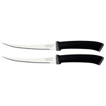 Conjunto De Facas Para Tomate Tramontina Felice Lâminas De Aço Inox Preto 2 Peças Tramontina