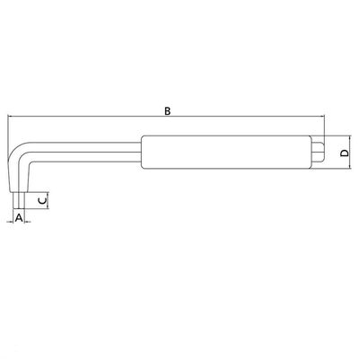 Chave Hexagonal Allen Isolada Iec 60900 - 4mm Tramontina Pro Tramontina