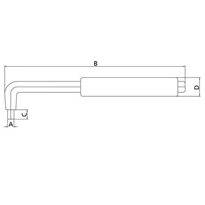 Chave Hexagonal Allen Isolada Iec 60900 - 12mm Tramontina Pro Tramontina