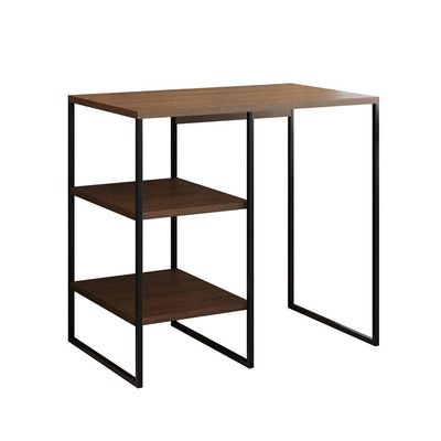 Aparador Adega Industrial Bar Barzinho Bourbon Aço Preto E Carvalho 80 Cm