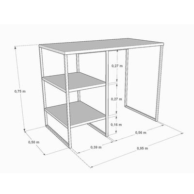 Aparador Adega Industrial Bar Barzinho Bourbon Aço Preto E Branco 95 Cm