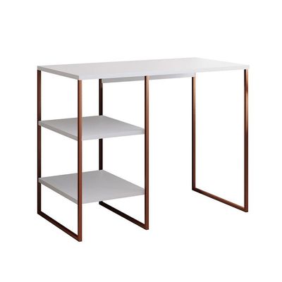 Aparador Adega Industrial Bar Barzinho Bourbon Aço Cobre E Branco 95 Cm