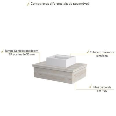 Conjunto Bancada C-cuba Q32 Metrópole 600 Preto ônix Snow