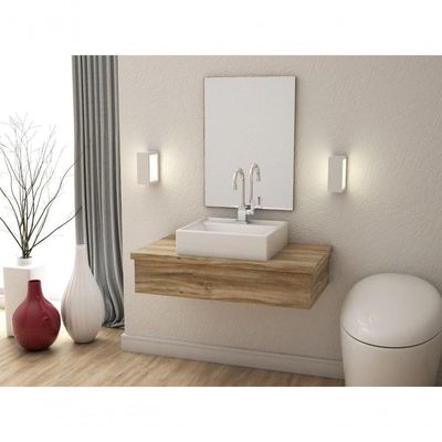 Conjunto Bancada C-cuba Q39 E Espelheira Metrópole 801 Branco Chess Carvalho