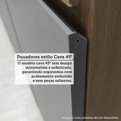 Cozinha 6 Peças Espaços Micro-ondas Slim Luciane Móveis Freijó/freijó Brasil/verde Jade