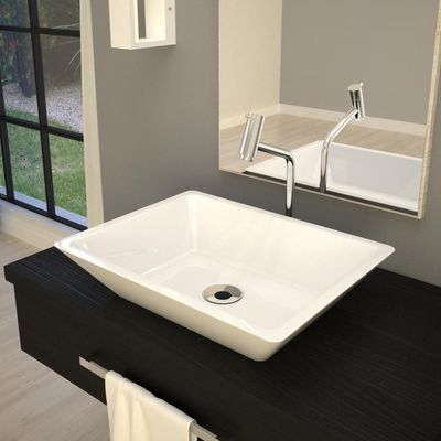 Cuba Apoio Retangular Rt45w Colorida Branco