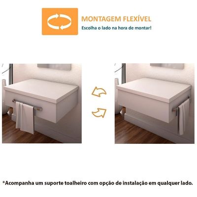 Conjunto Bancada C-cuba Q32 E Prateleira Metrópole 605 Carvalho Carvalho Dark