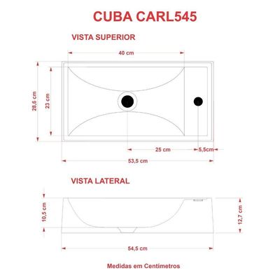 Cuba Apoio Retangular Roma Rl545w Bege Bege