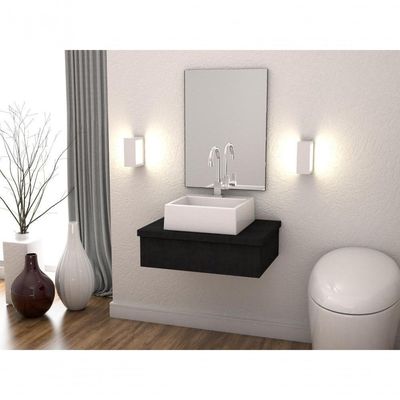 Conjunto Bancada C-cuba Q355 E Espelheira Metrópole 601 Nogal Preto ônix