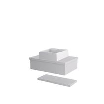 Conjunto Bancada C-cuba Q355 E Prateleira Metrópole 605 Perffect Acetinado Branco Chess