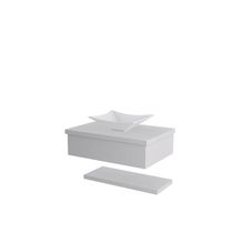 Conjunto Bancada C-cuba L30 E Prateleira Metrópole 605 Perffect Acetinado Branco Chess