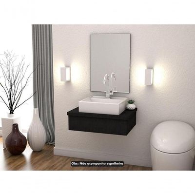 Conjunto Bancada C-cuba Q39 Metrópole 600 Nogal Preto ônix