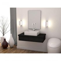 Conjunto Bancada E Espelheira Ktme802 Nogal Preto ônix