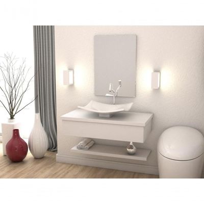 Conjunto Bancada C-cuba F44 E Prateleira Metrópole 805 Perffect Acetinado Branco Chess