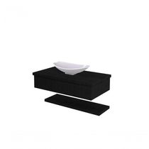 Conjunto Bancada C-cuba L45 E Prateleira Metrópole 805 Nogal Preto ônix