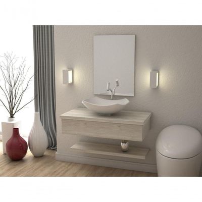 Conjunto Bancada C-cuba L42 E Prateleira Metrópole 805 Preto ônix Snow