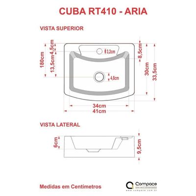 Conjunto Bancada C-cuba Aria 41 E Espelheira Metrópole 801 Nogal Preto ônix