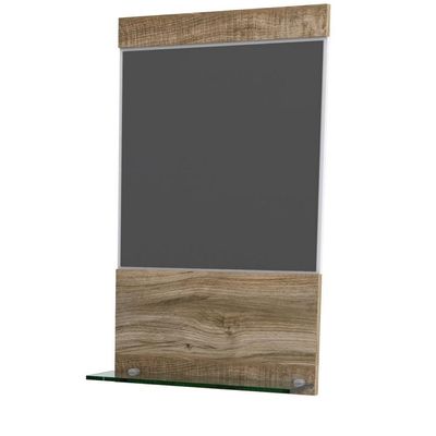 Gabinete Para Banheiro C-cuba L34 E Espelheira Legno 631 Branco Chess C-carvalho