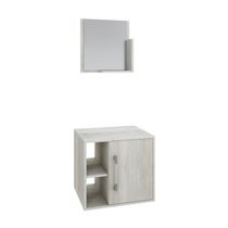 Conjunto Balcão E Espelheira Soft 500 Perffect Acetinado Snow