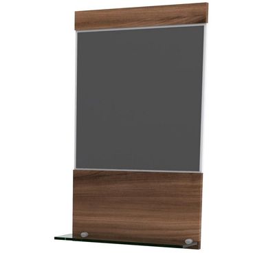 Gabinete Para Banheiro C-cuba L34 E Espelheira Legno 631 Branco Chess C-nogal