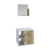 Conjunto Balcão E Espelheira Soft 500 Perffect Acetinado Branco Chess C-carvalho