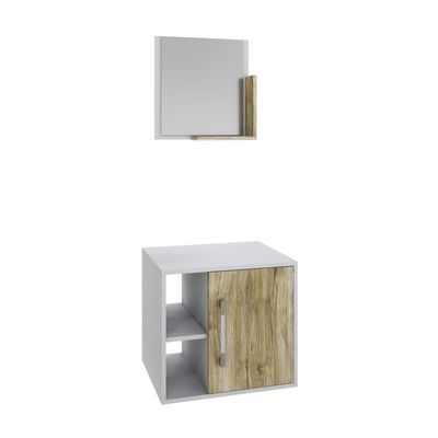 Conjunto Balcão E Espelheira Soft 500 Perffect Acetinado Branco Chess C-carvalho