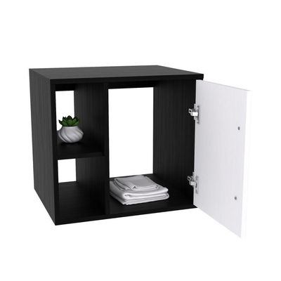 Conjunto Balcão E Espelheira Soft 500 Perffect Acetinado Preto ônix C-branco Chess