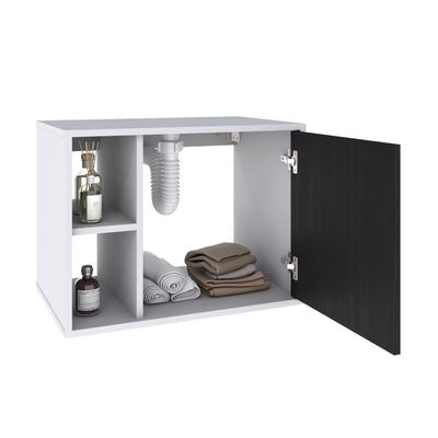 Gabinete Soft 600 Perffect Acetinado Branco Chess C-preto ônix