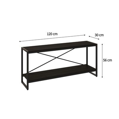 Rack P-tv Dynamica 120x30x56cm C-02 Prateleiras Preto ônix - Est.preta Preto ônix - Est.preta
