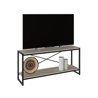 Rack P-tv Dynamica 120x30x56cm C-02 Prateleiras Snow - Est.preta Snow - Est.preta