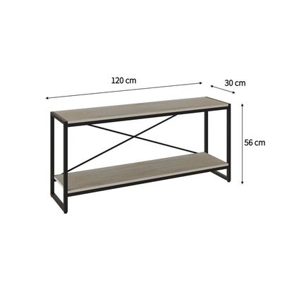 Rack P-tv Dynamica 120x30x56cm C-02 Prateleiras Snow - Est.preta Snow - Est.preta