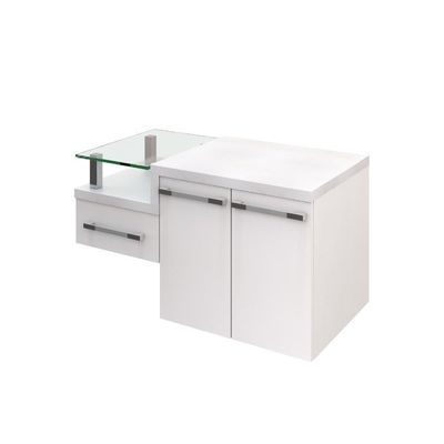Gabinete Para Banheiro Com Espelheira Legno 830 Sem Cuba Branco Chess C-branco Chess