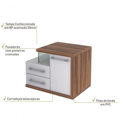 Gabinete Legno 650 (somente Balcão) Branco Chess C-nogal
