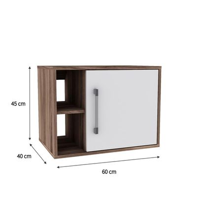 Gabinete Soft 600 Perffect Acetinado Nogal C-branco Chess