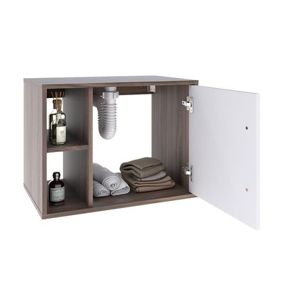 Gabinete Soft 600 Perffect Acetinado Nogal C-branco Chess