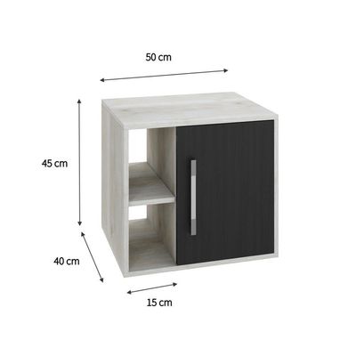 Gabinete Soft 500 Perffect Acetinado Snow C-preto ônix
