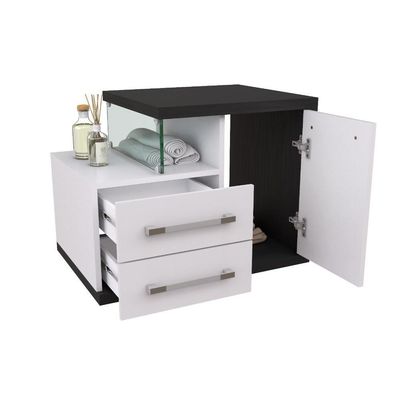 Gabinete Legno 650 (somente Balcão) Branco Chess C-preto ônix