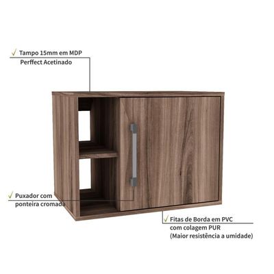Gabinete Soft 600 Perffect Acetinado Nogal