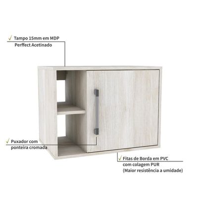 Gabinete Soft 600 Perffect Acetinado Snow