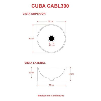 Cuba De Apoio Redonda Bl30w Branca Branco Gel