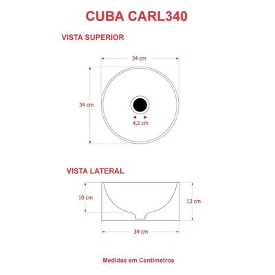 Cuba De Apoio Redonda Bl34w Branca Branco Gel
