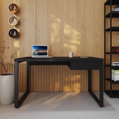 Mesa Operacional C-01gav. 135x70x75cm Yon Preto Tx-est.preta Preto Tx-est.preta