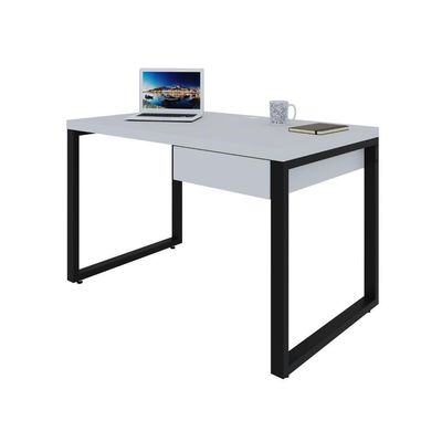 Mesa Operacional C-01gav. 120x70x75cm Yon Branco Tx-est.preta Branco Tx-est.preta