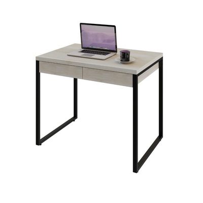 Mesa Kuadra Office 90x60x75cm C-02 Gavetas Snow - Est.preta Snow - Est.preta
